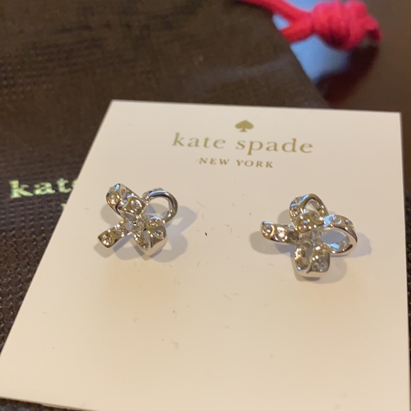NWT! Kate Spade Silver Plated Earrings - Picture 4 of 6